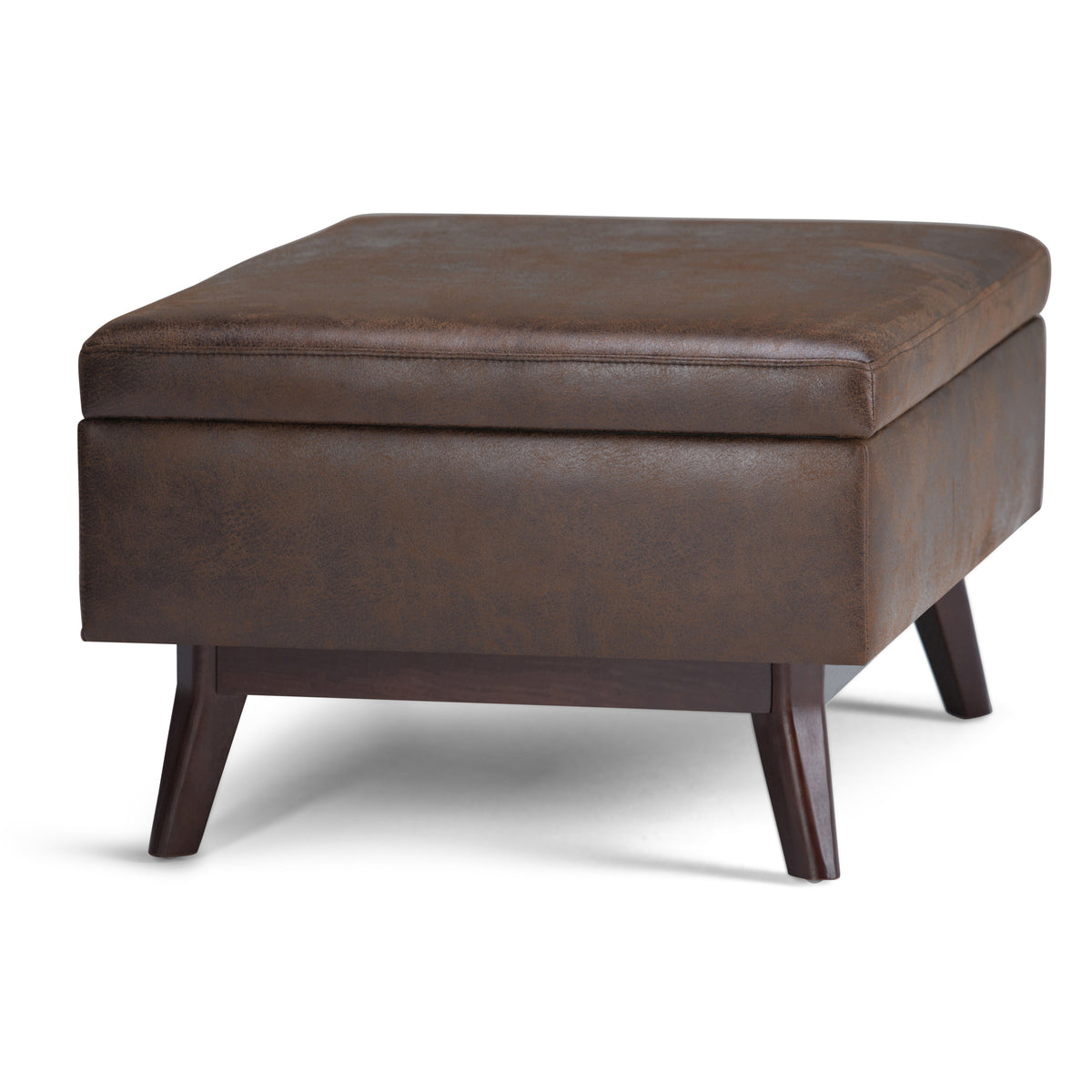 Dark Brown Coffee Table with Storage, 34.1 in