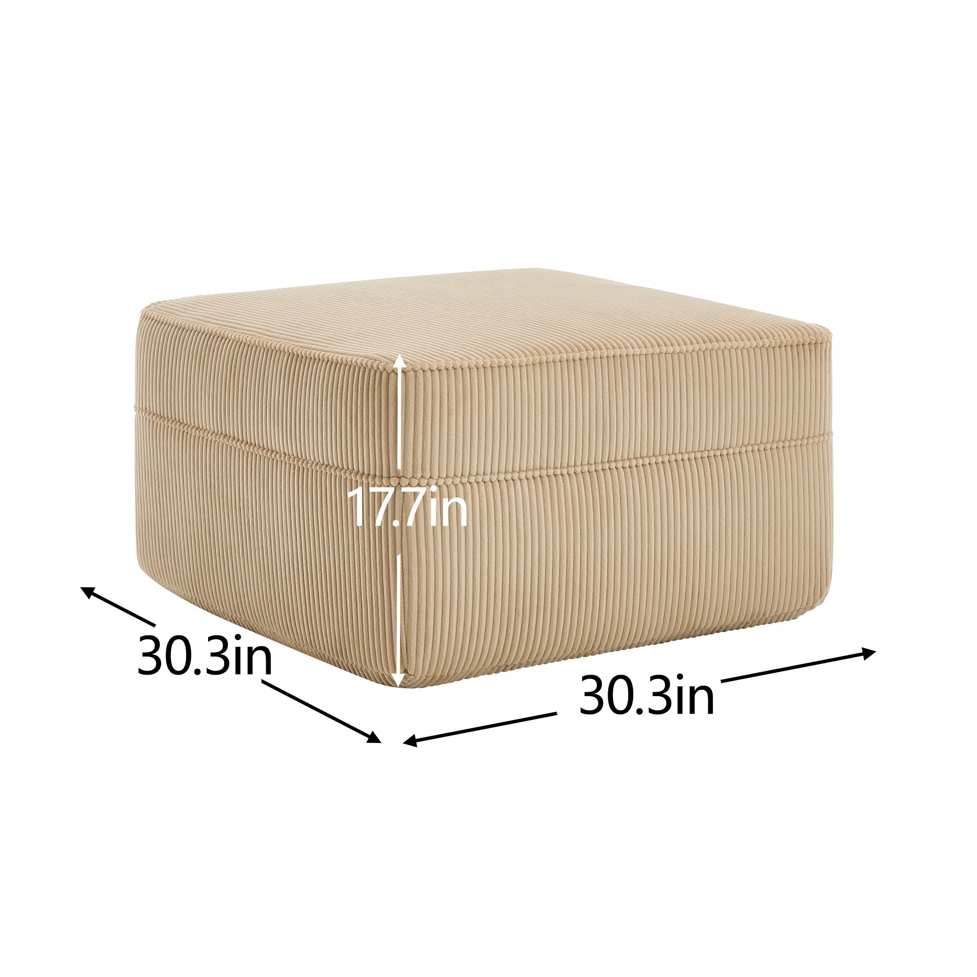 Hudson Boneless Ottoman in Camel #Color_Camel