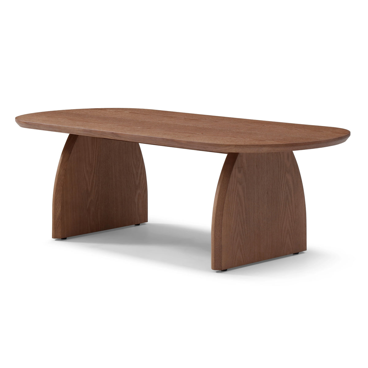 Walnut Oval Coffee Table, 47.2 in, Mid-Century