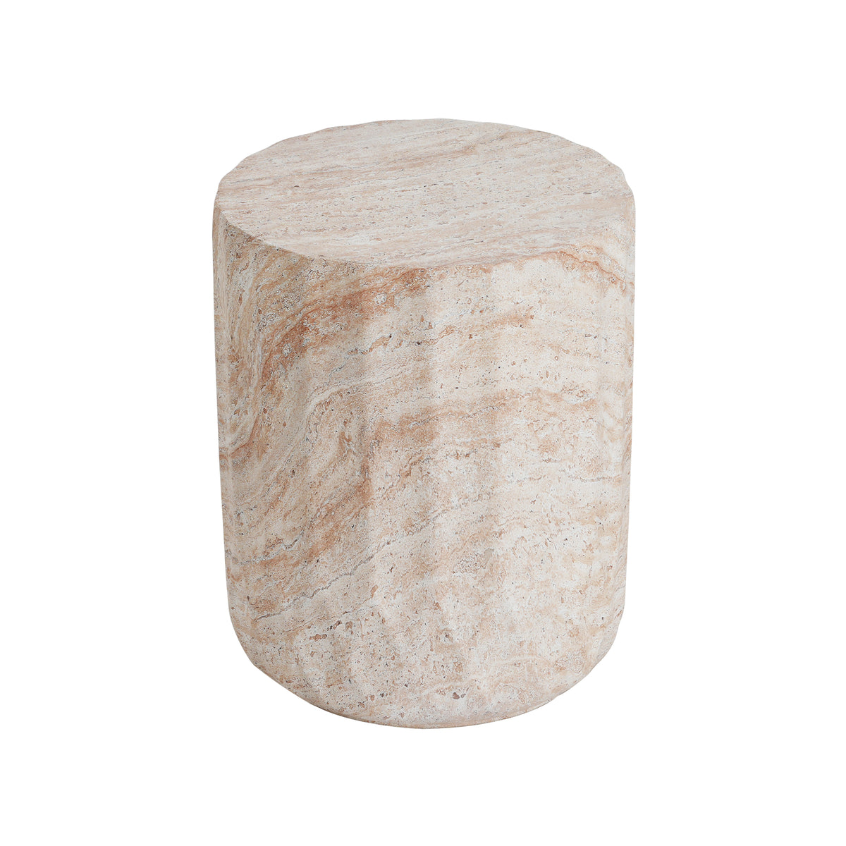 Beige Outdoor Side Table, 18.5 in Tall