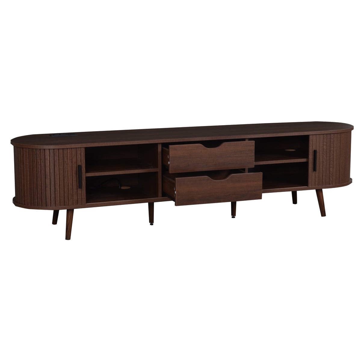 Dark Brown TV Stand for TVs up to 75 in, 70.8 in Wide