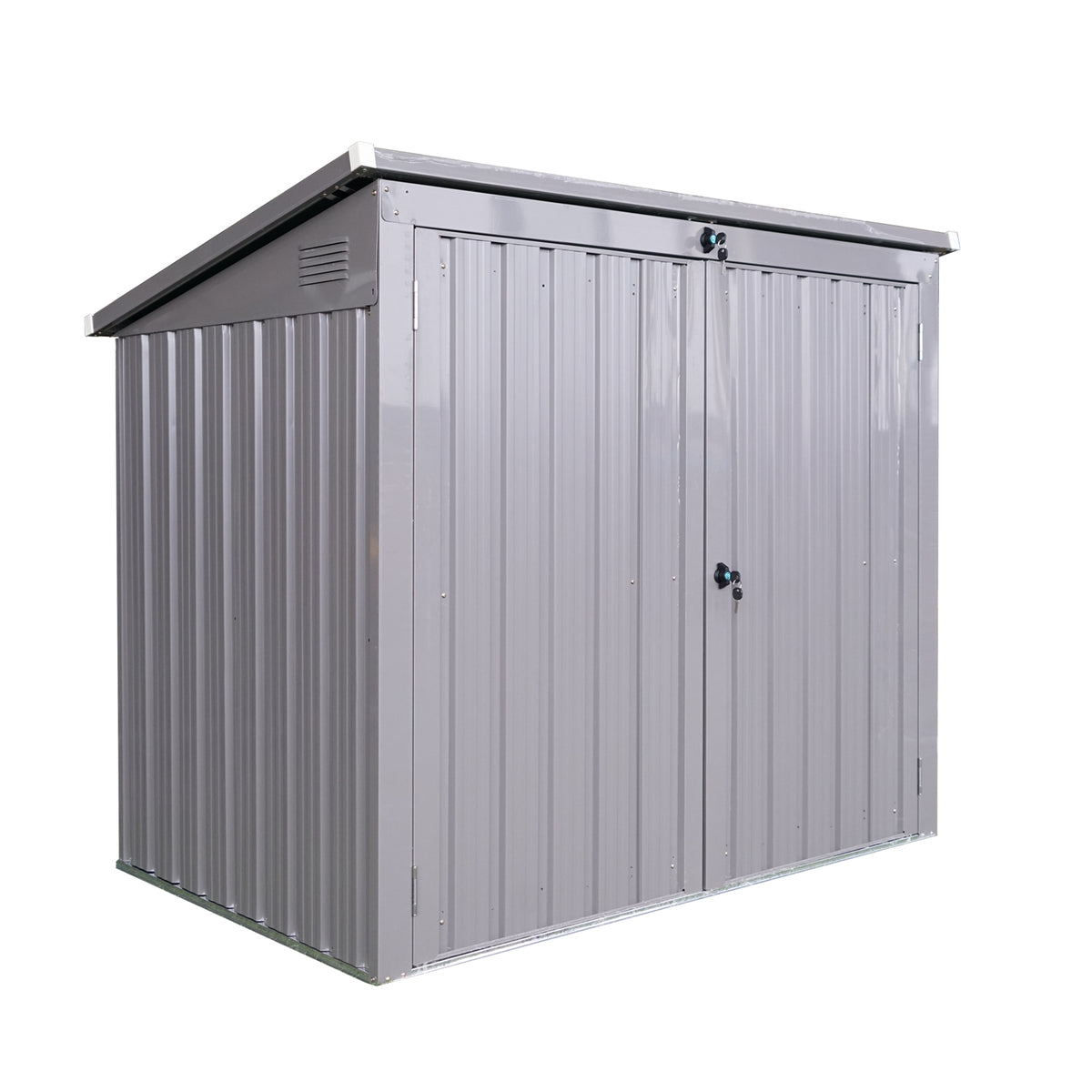 Gray Metal Outdoor Storage Cabinet
