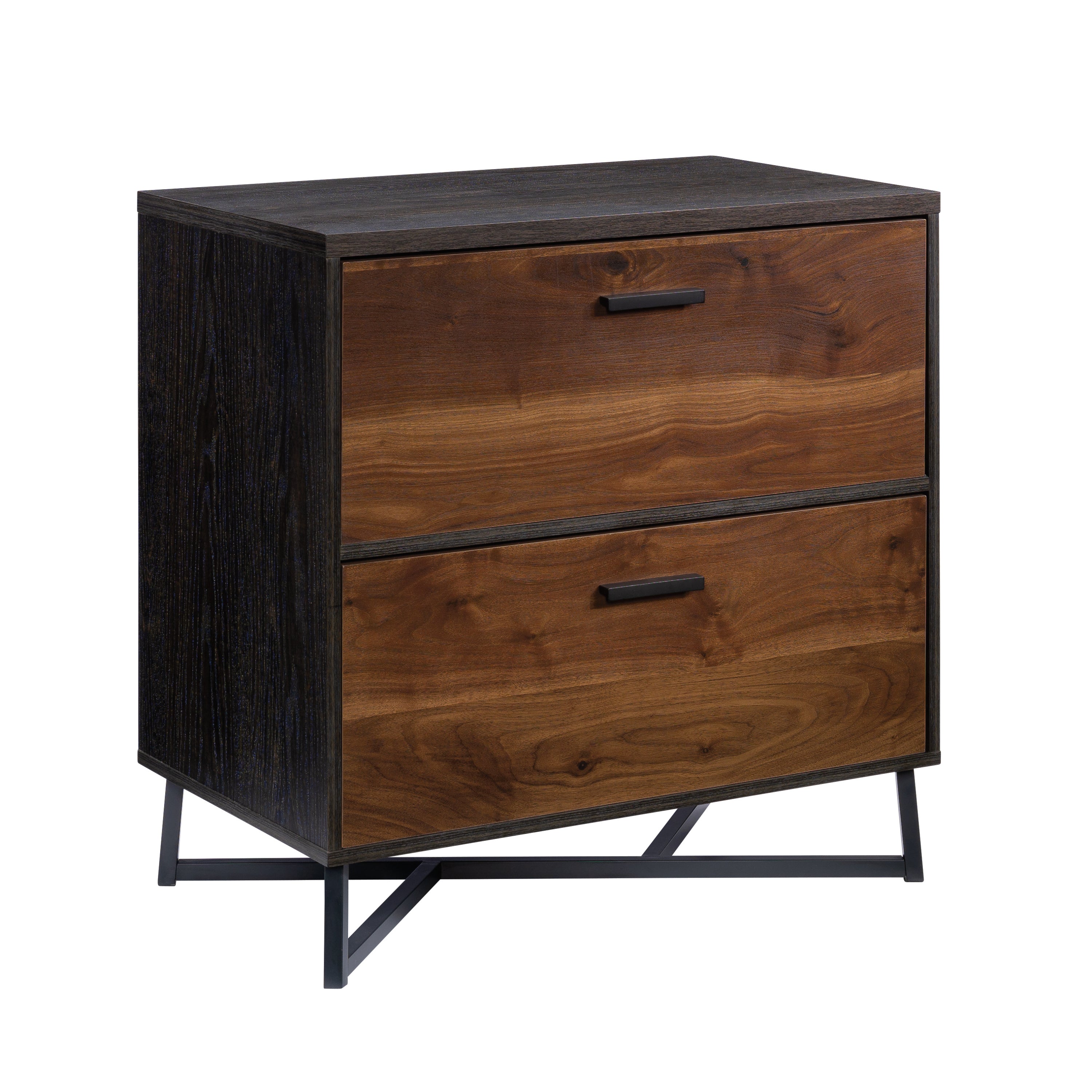 Lateral Modern File Cabinet, 30 in, Walnut
