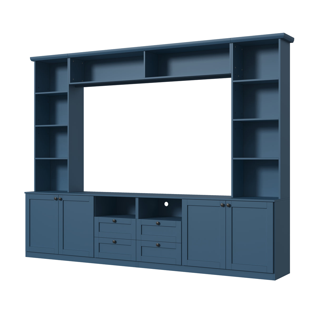 Blue Entertainment Center for TVs up to 70 in, 102.3 in Wide