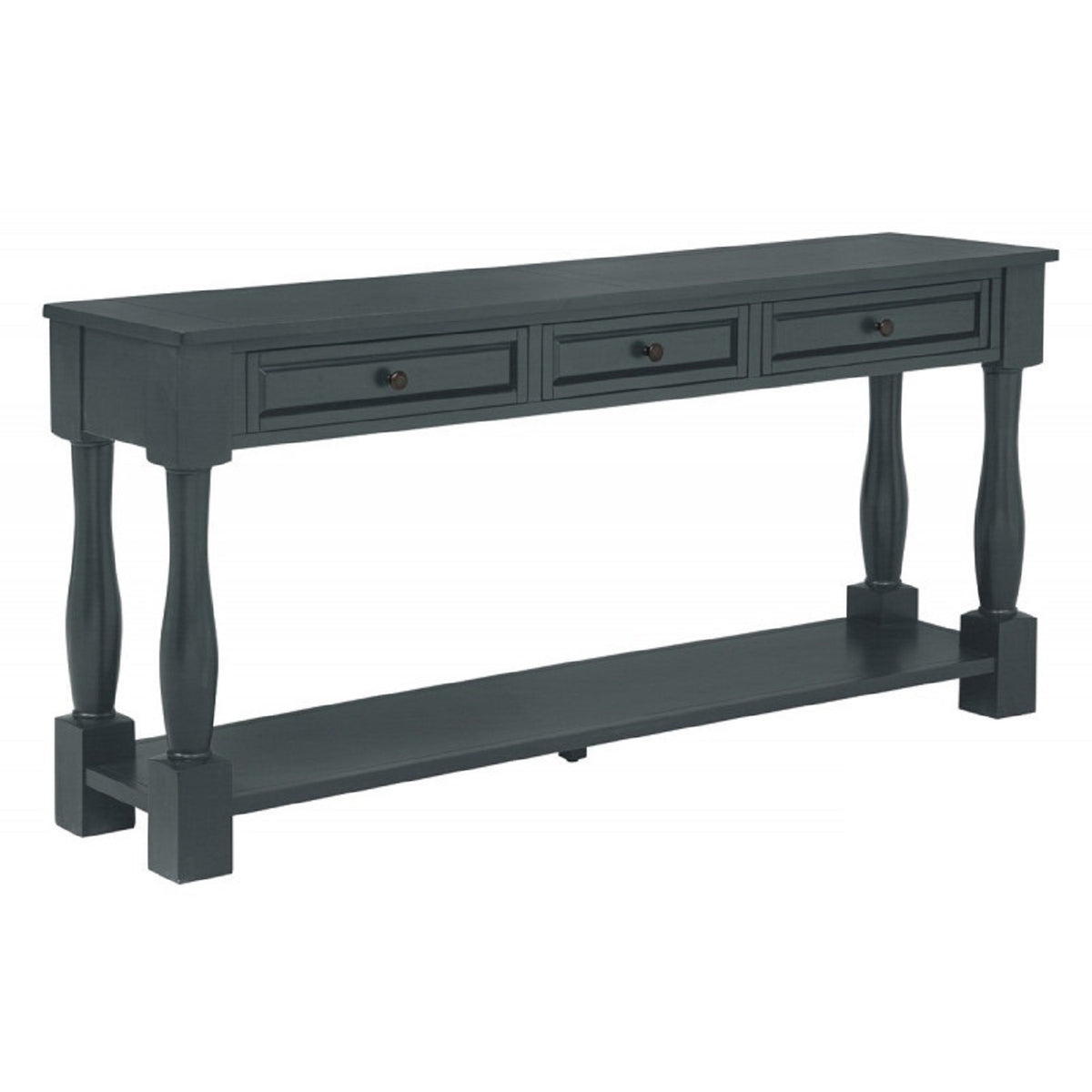 Navy Entryway Console Table with Storage, 63 in Wide