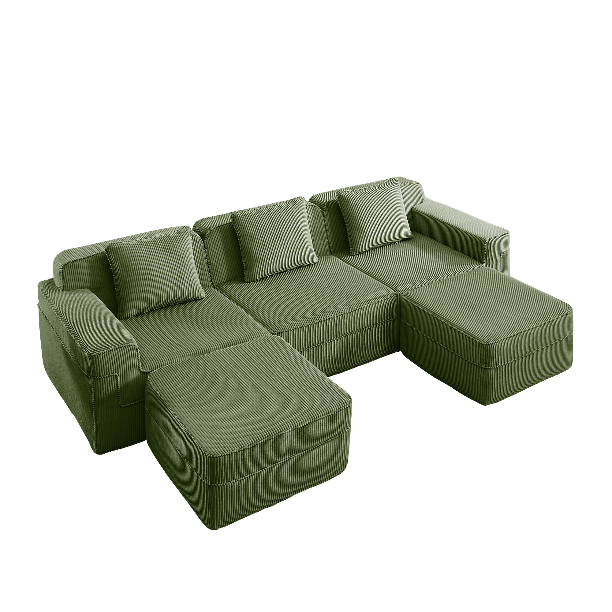 Hudson 3-Seat Boneless Couch in Olive #OttOnly_2 #Color_Olive