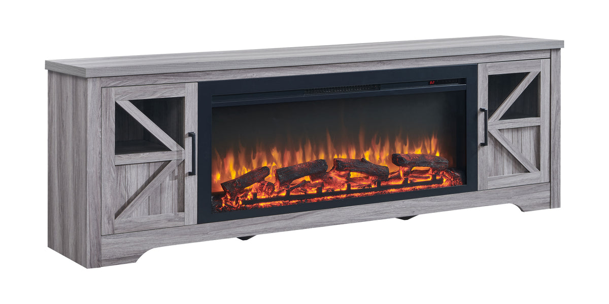 Gray Fireplace TV Stand for TVs up to 80 in, 75 in Wide