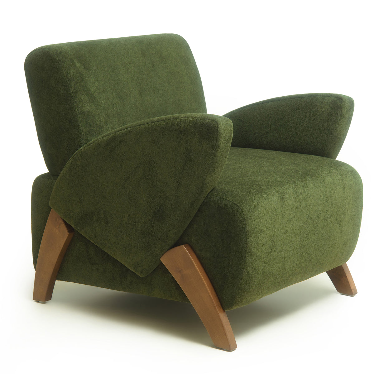 Dark Green Velvet Accent Chair
