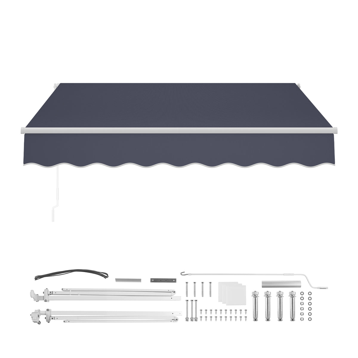 6.6x8.2 ft Dark Gray Retractable Awning