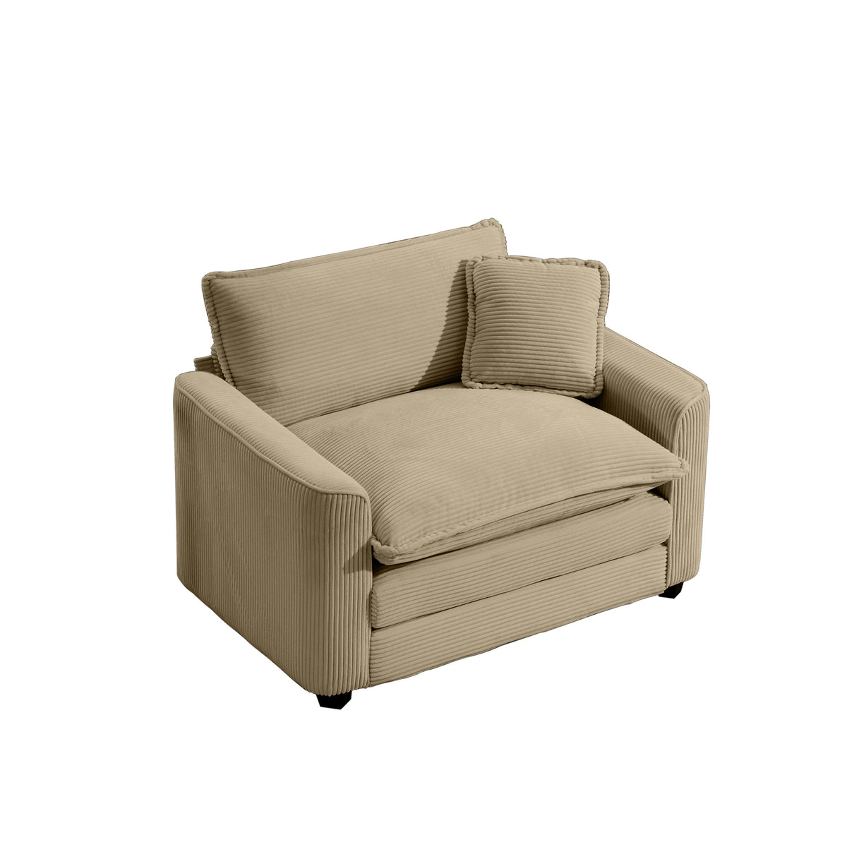 Tan Corduroy Accent Chair