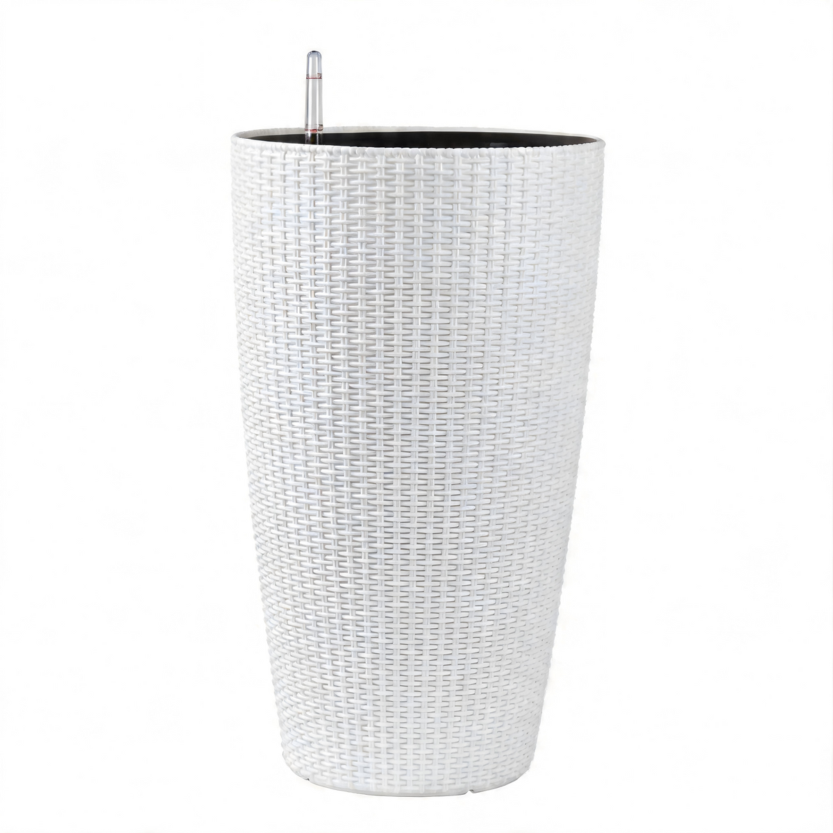 White Outdoor Planter, 22.2 in Tall
