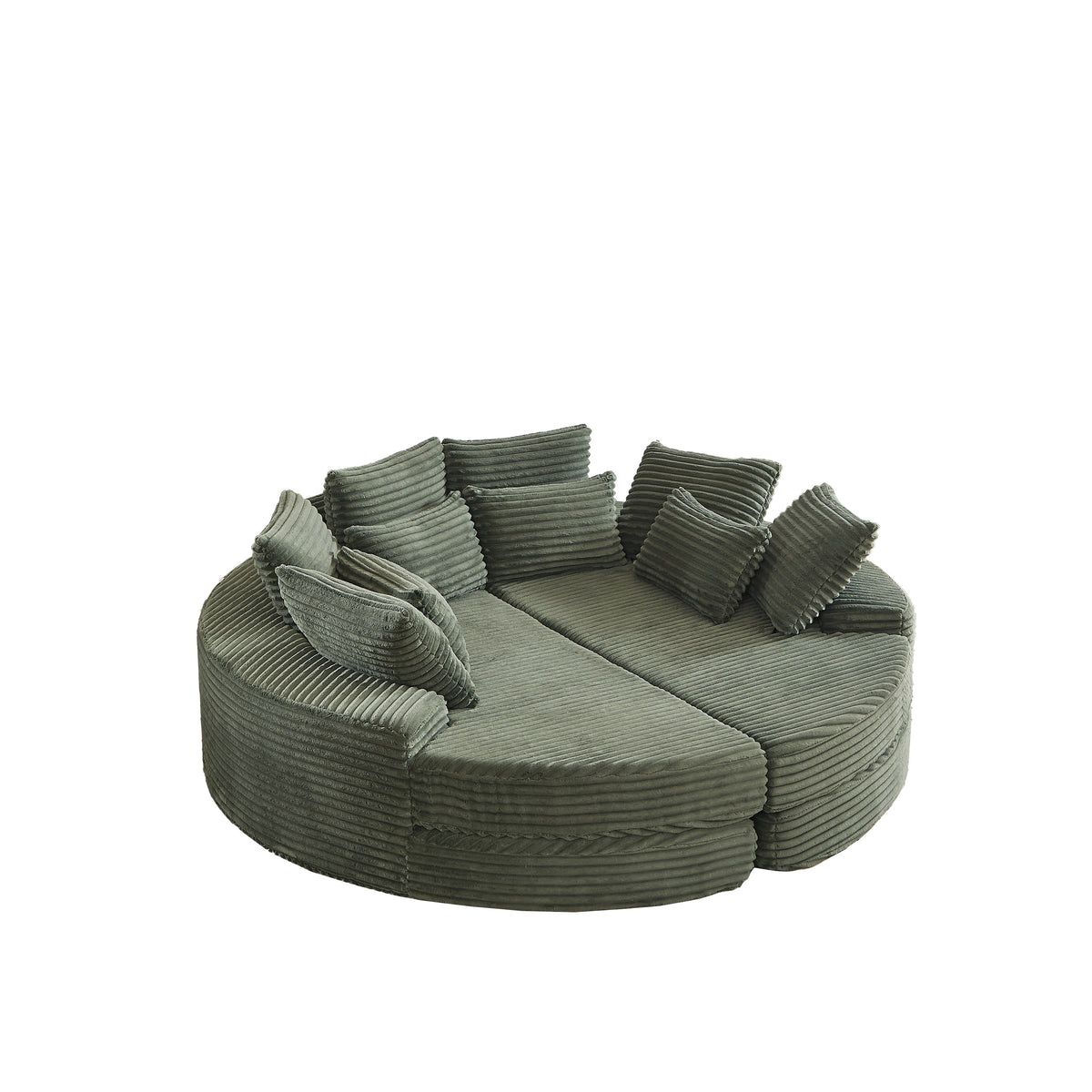 Green Corduroy Accent Chair, Reclining