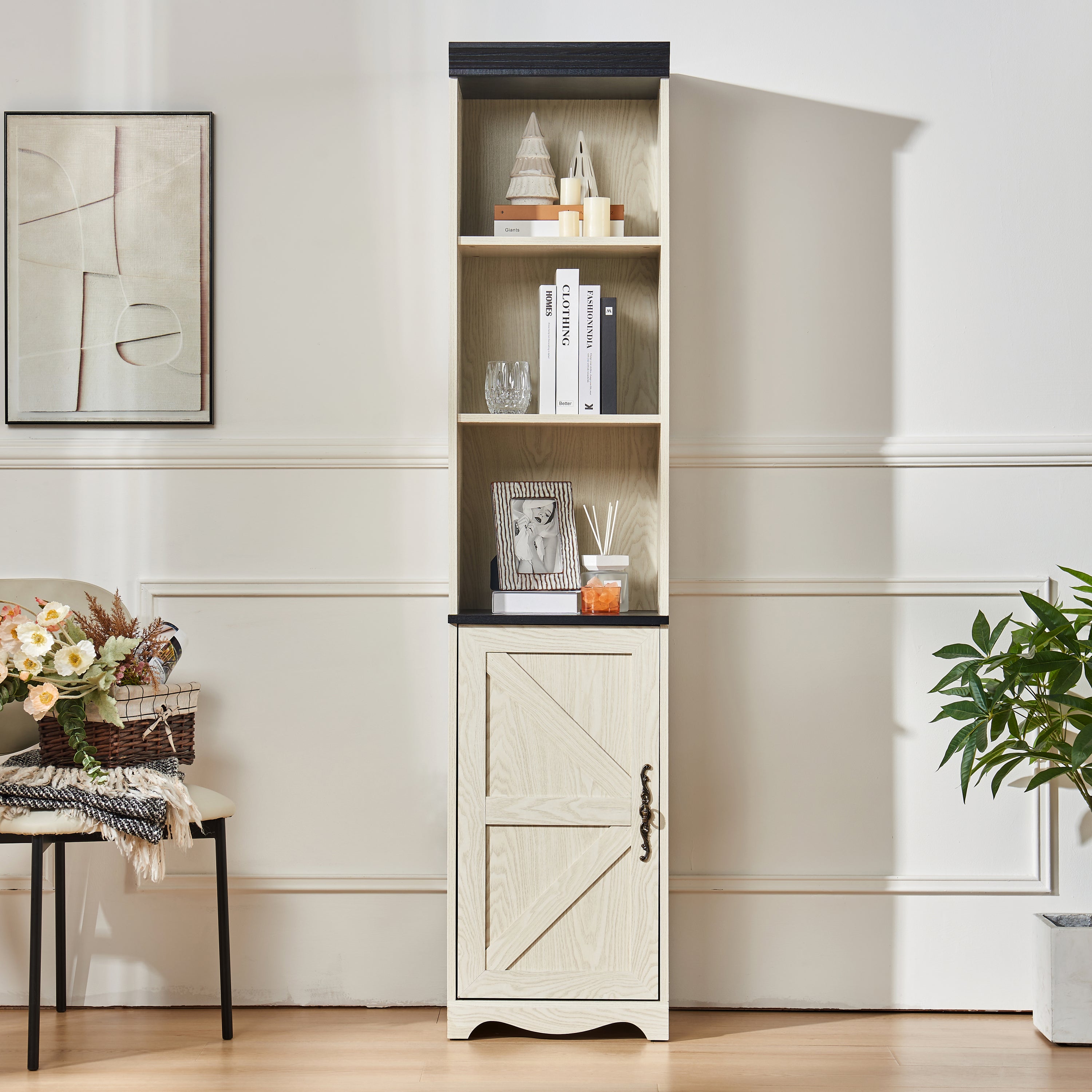 Storage Cabinet, 15.8 in, White, 14.21 in Deep