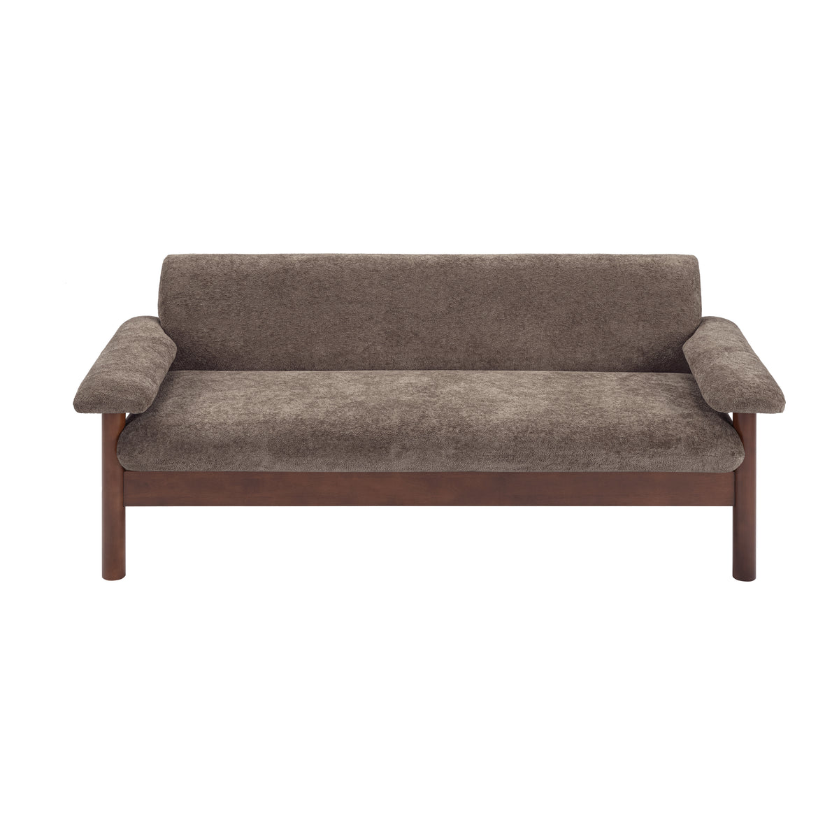 Brown Chenille Couch, 69.9 in Wide