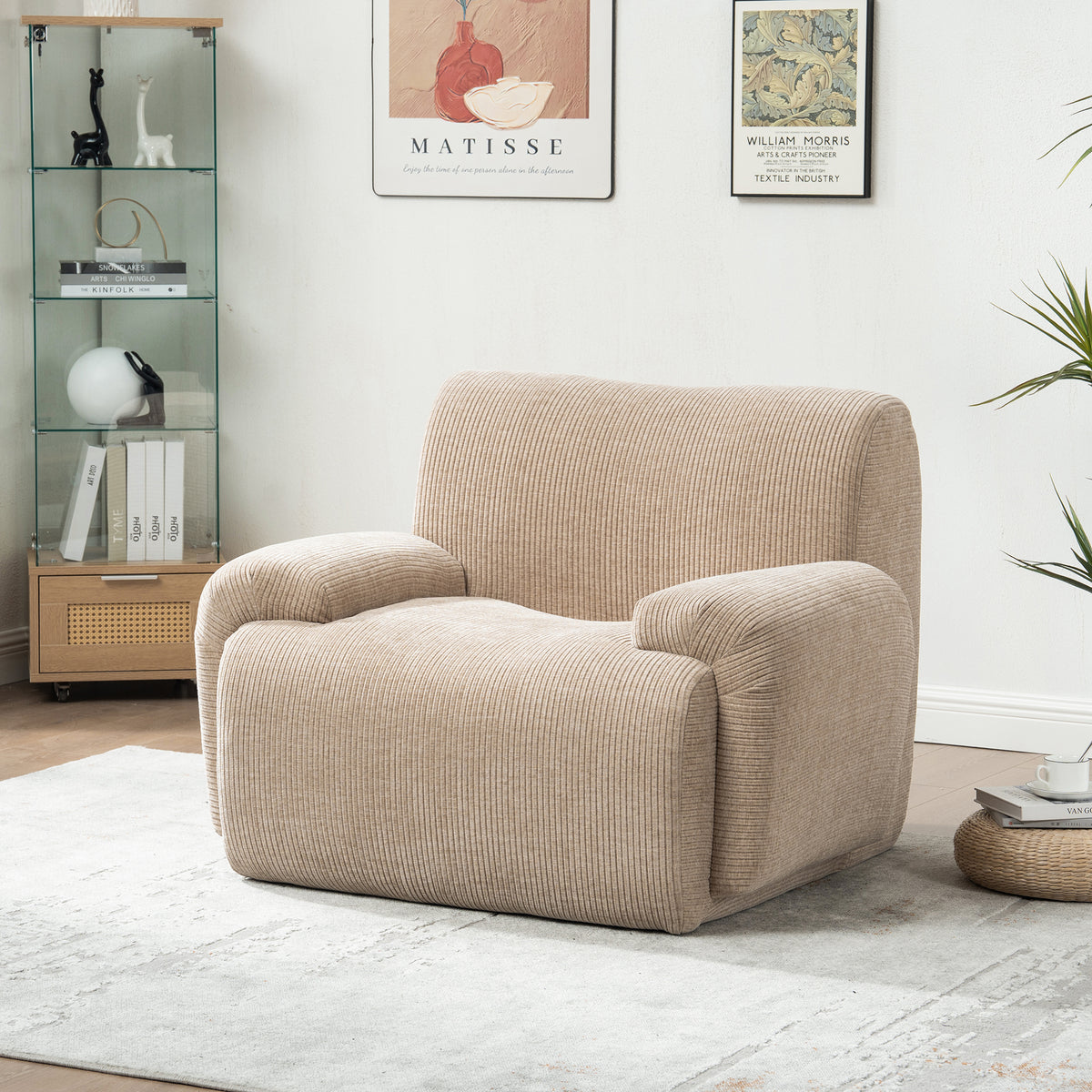 Taupe Chenille Accent Chair