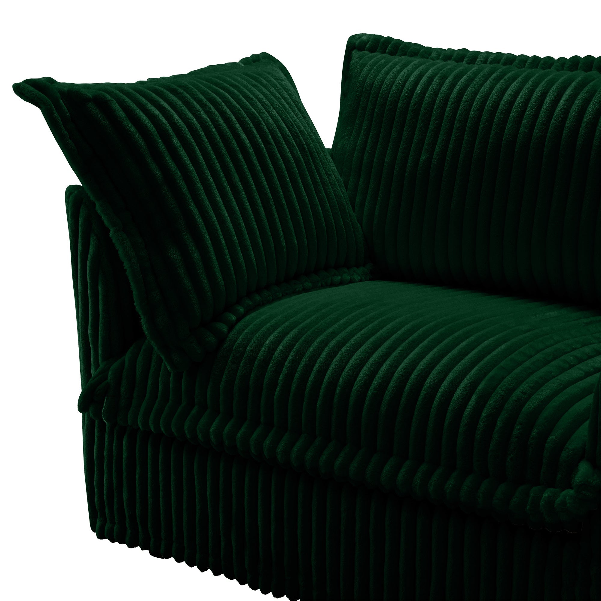 Fluffy 2-Seat Modular Sofa in Corduroy Emerald #OttOnly_2 #Fabric_Corduroy Emerald