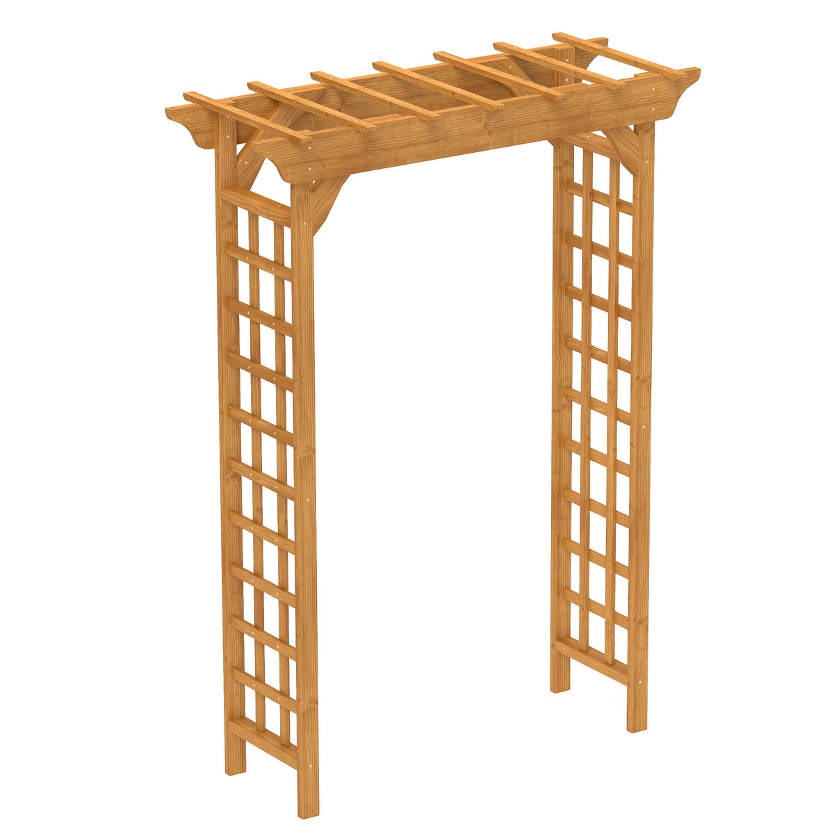Light Brown Solid Wood Garden Arbor