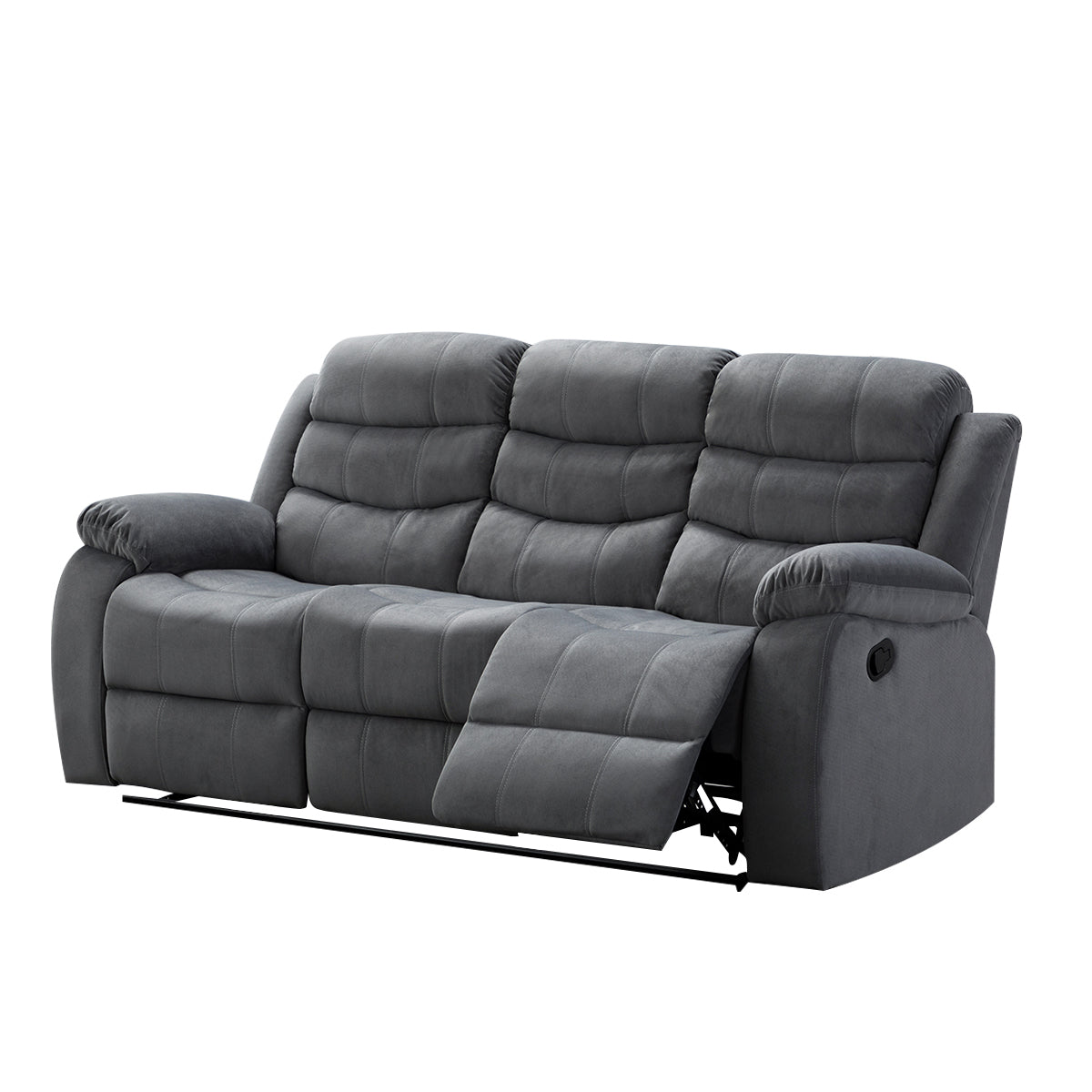 Dark Gray Reclining Sofa, Massage, 80 in Wide