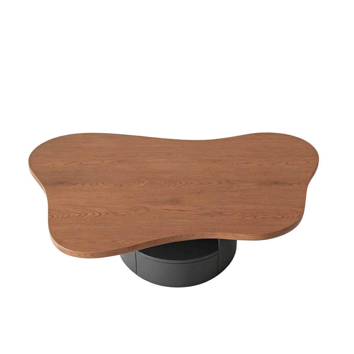 Walnut Coffee Table, 2 Drawers, 47.2 in