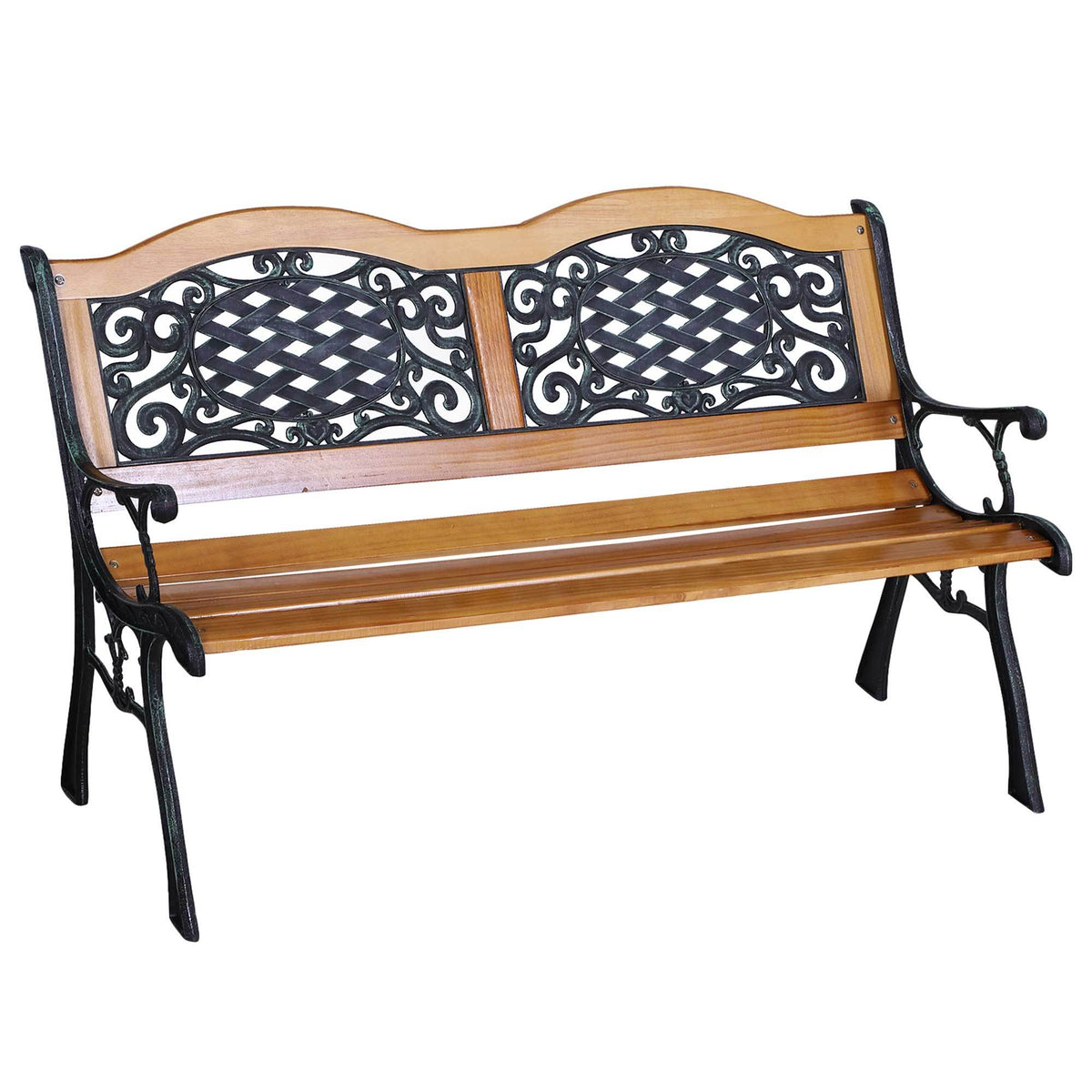 Natural Outdoor Bench, 50 in Wide