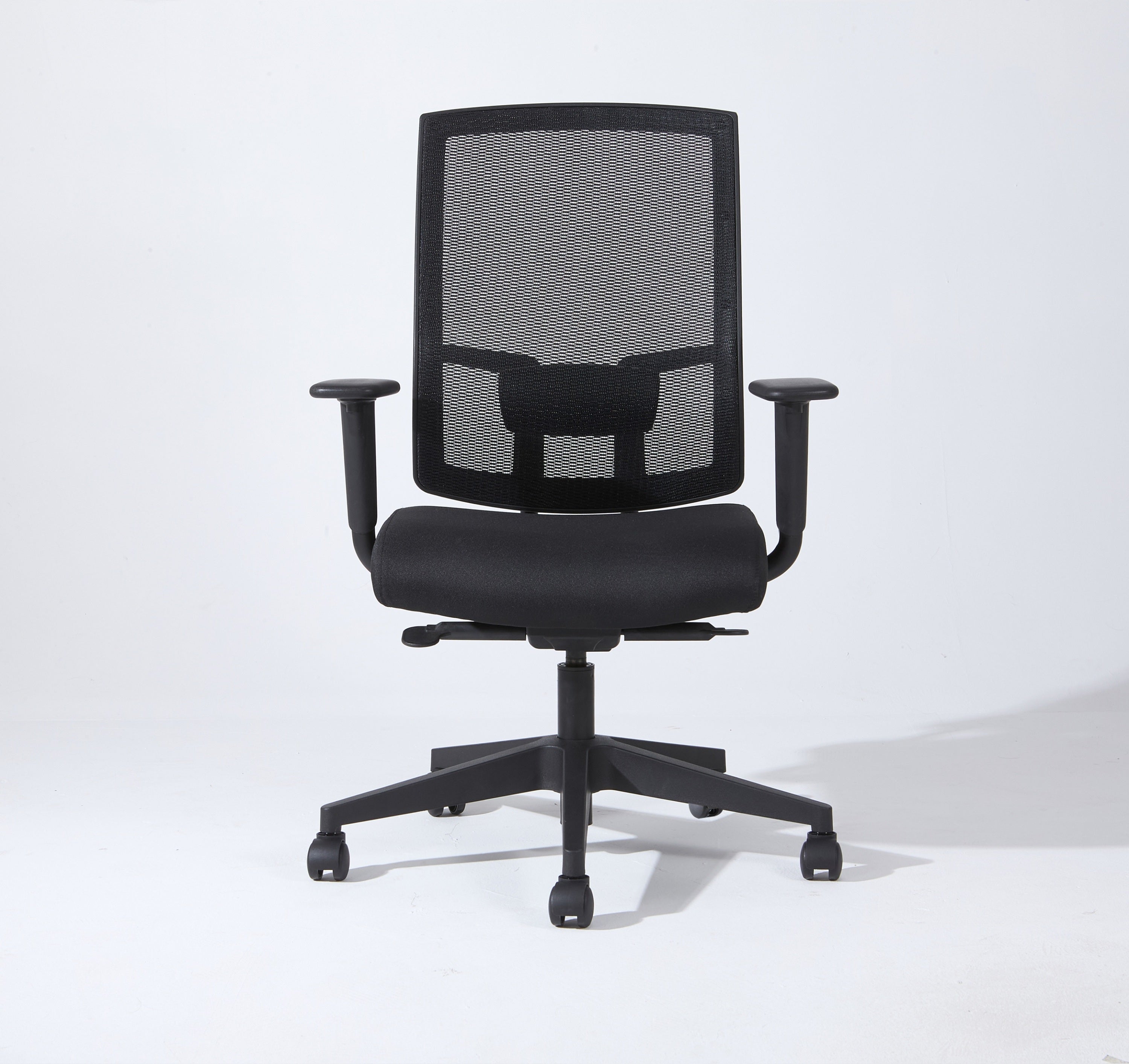 Ergonomic Rolling Office Chair, 20.5 in, Black
