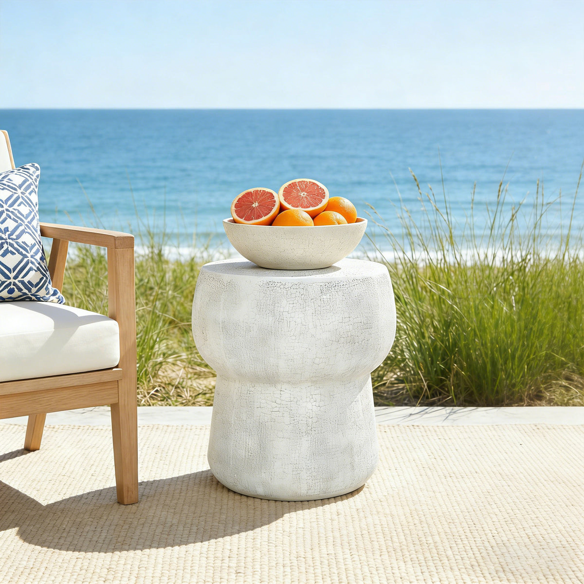 Gray Outdoor Side Table