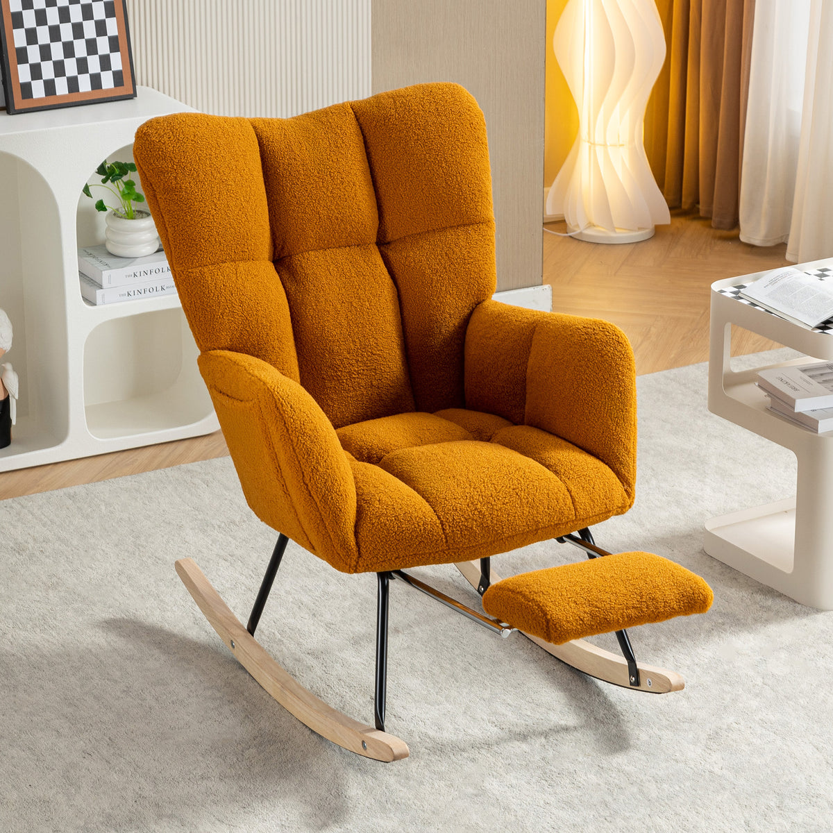 Caramel Sherpa Rocking Chair, Nursery