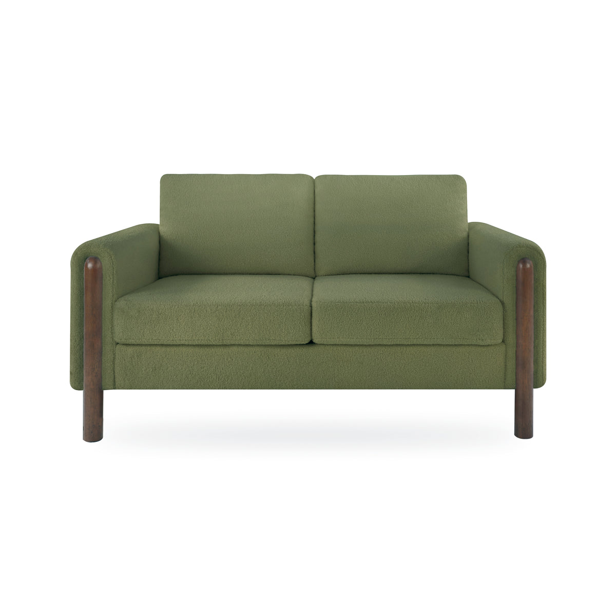 Green Sherpa Loveseat, 59.7 in Wide