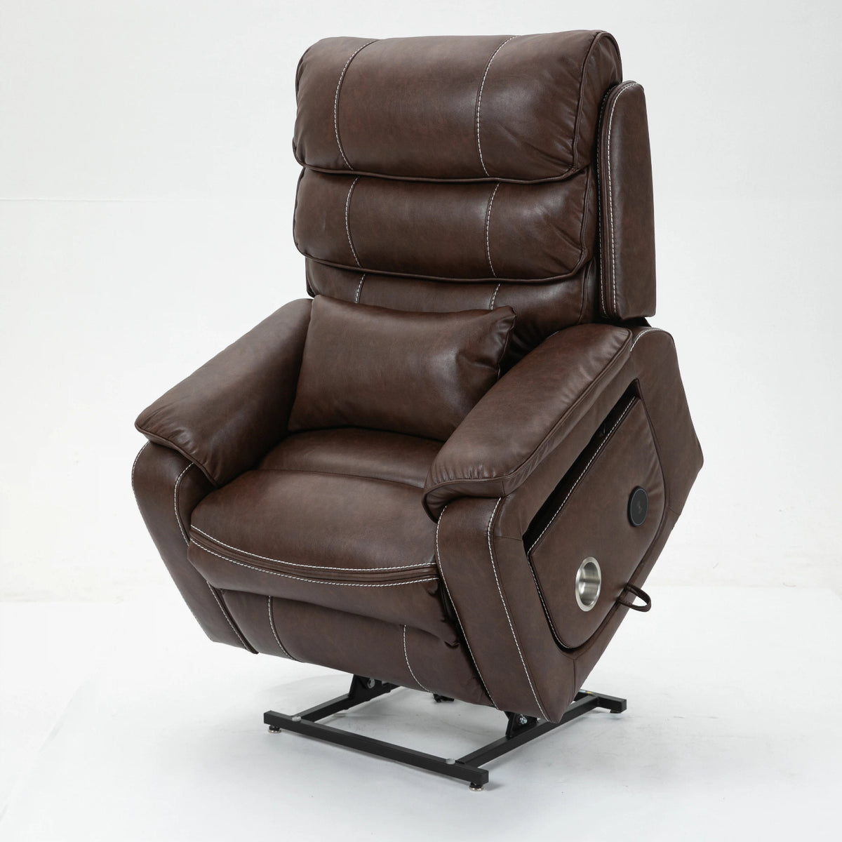 Brown Power Lift Recliner, USB Charging