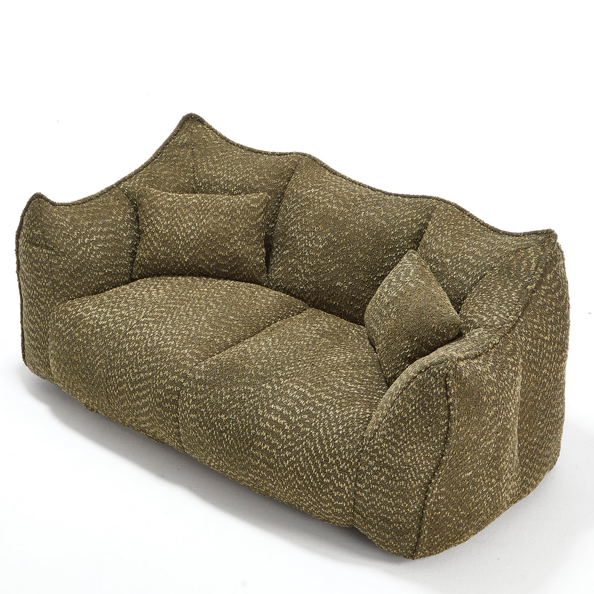 Olive Green Chenille Bean Bag Chair