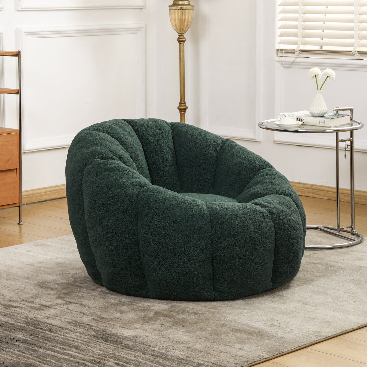 Green Bean Bag Chair, 38.6 in Wide