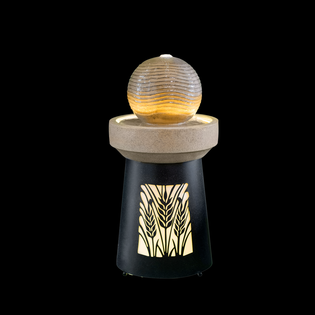 Brown Resin Outdoor Water Fountain, 32.1 in Tall