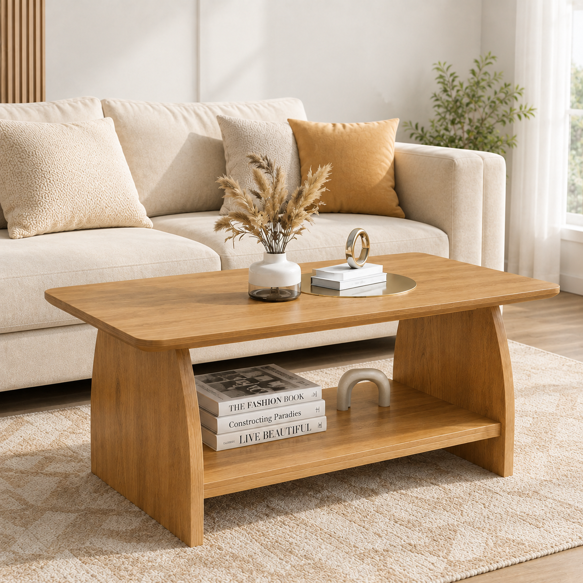Rectangular Coffee Table, 47.2 in