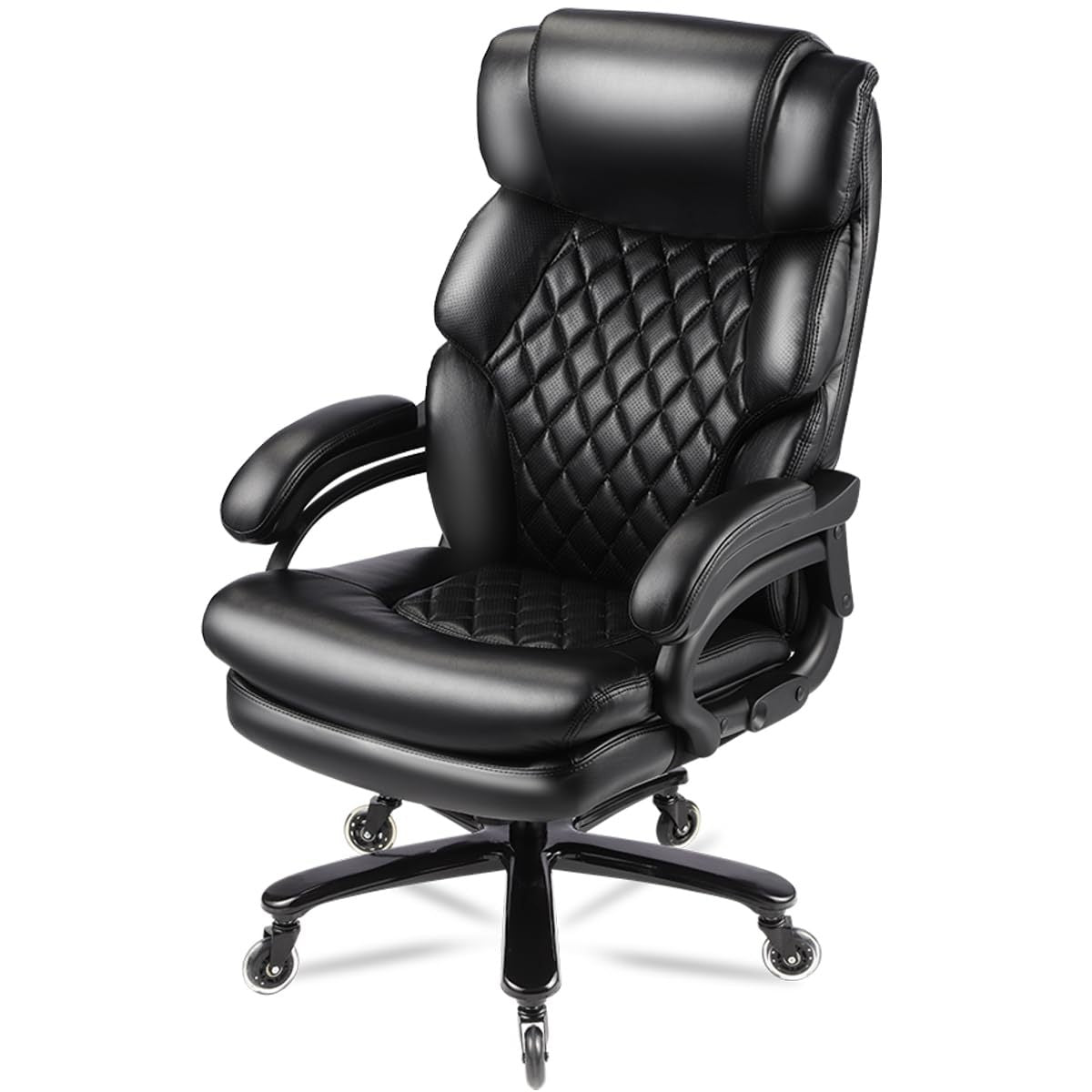 Big and Tall Lumbar Support Office Chair, 24.1 in, Black