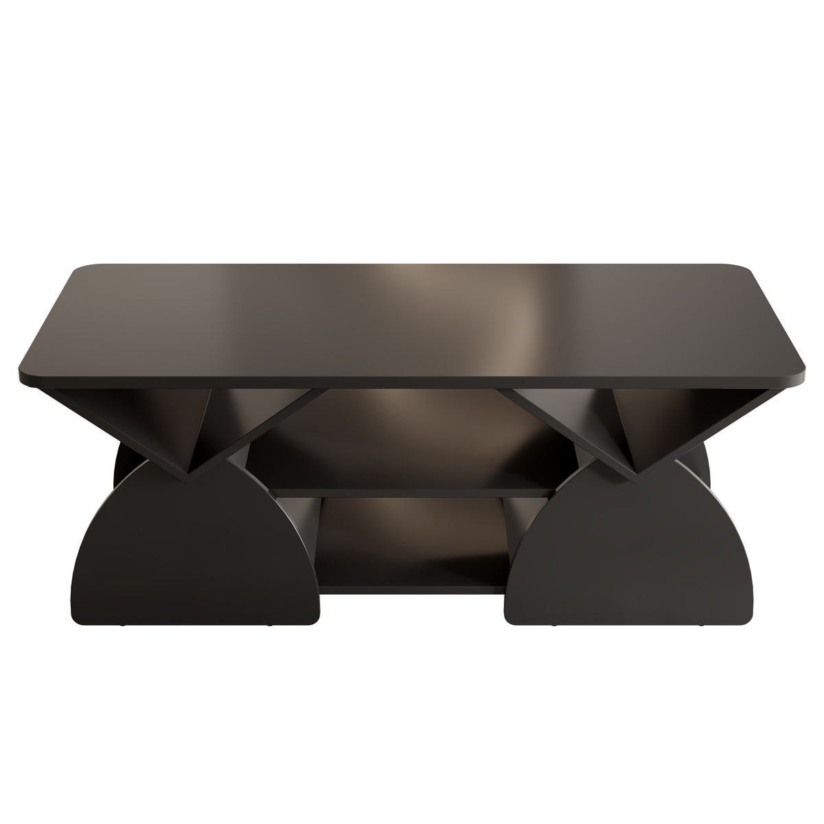 Black Coffee Table with Storage, 47.3 in