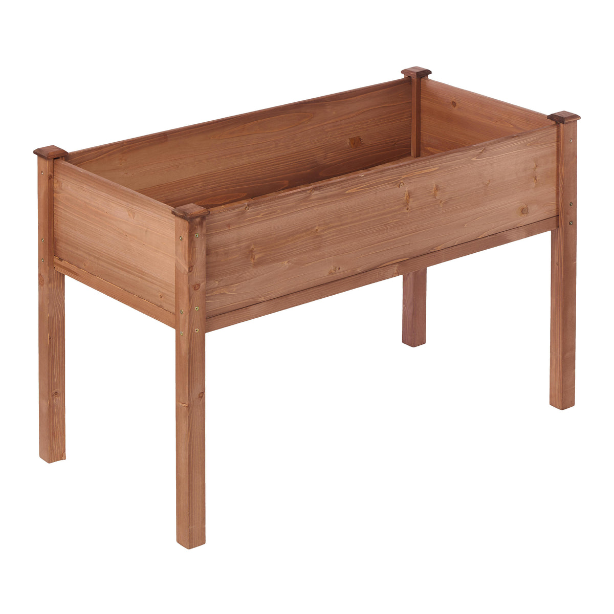 Brown Solid Wood Raised Garden Bed