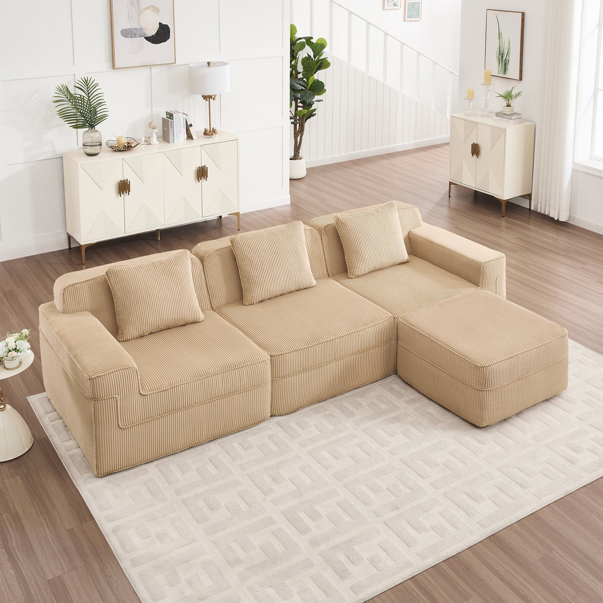 Hudson 3-Seat Boneless Couch in Camel #OttOnly_1 #Color_Camel