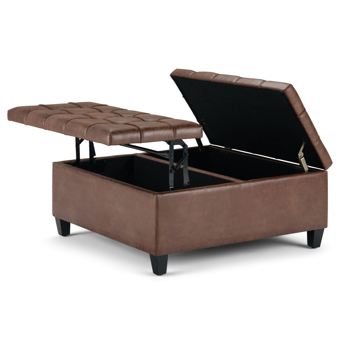 Brown Coffee Table with Storage, 36 in