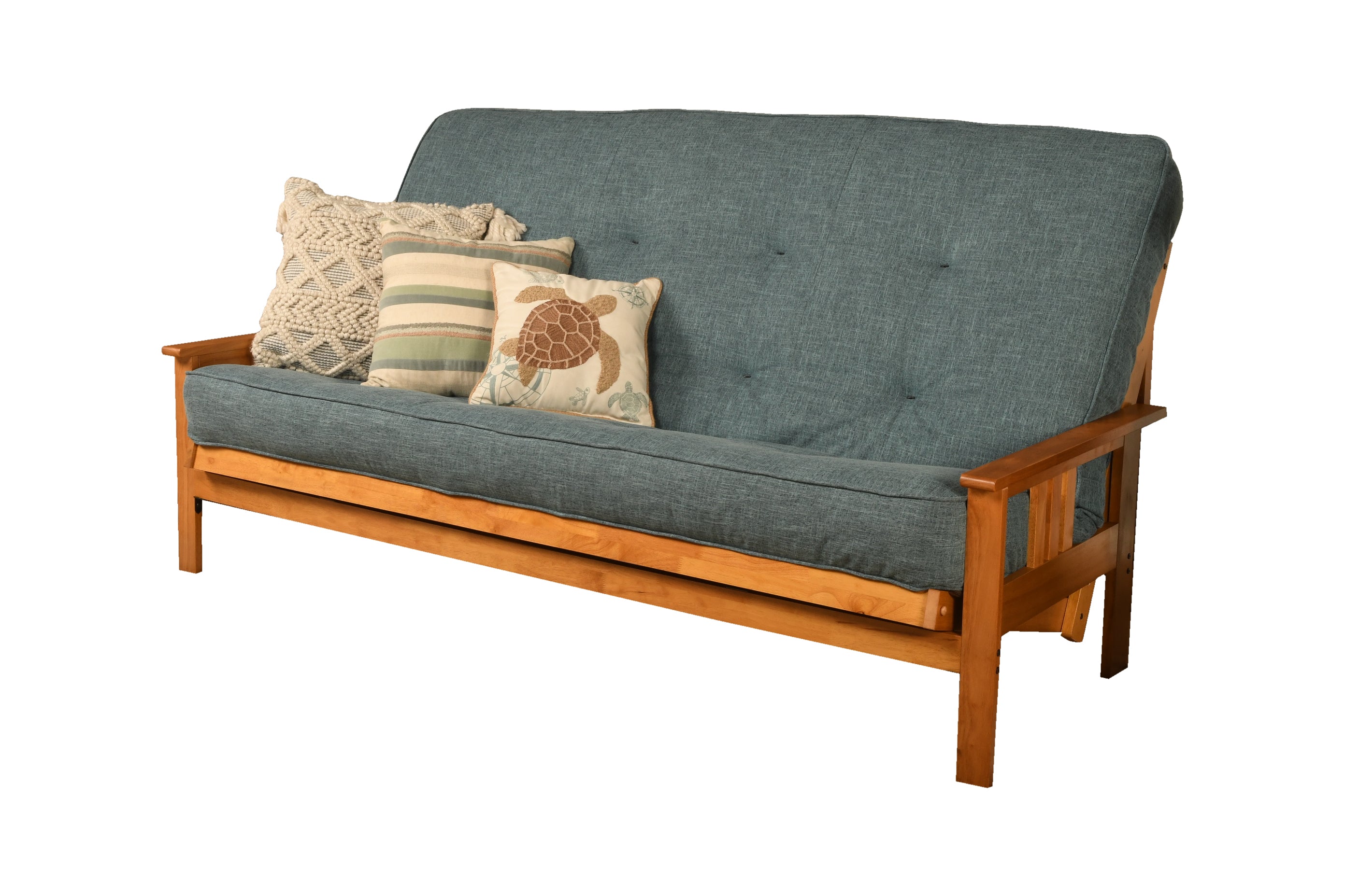 Queen Futon Frame with Mattress, Solid Wood Mission Style