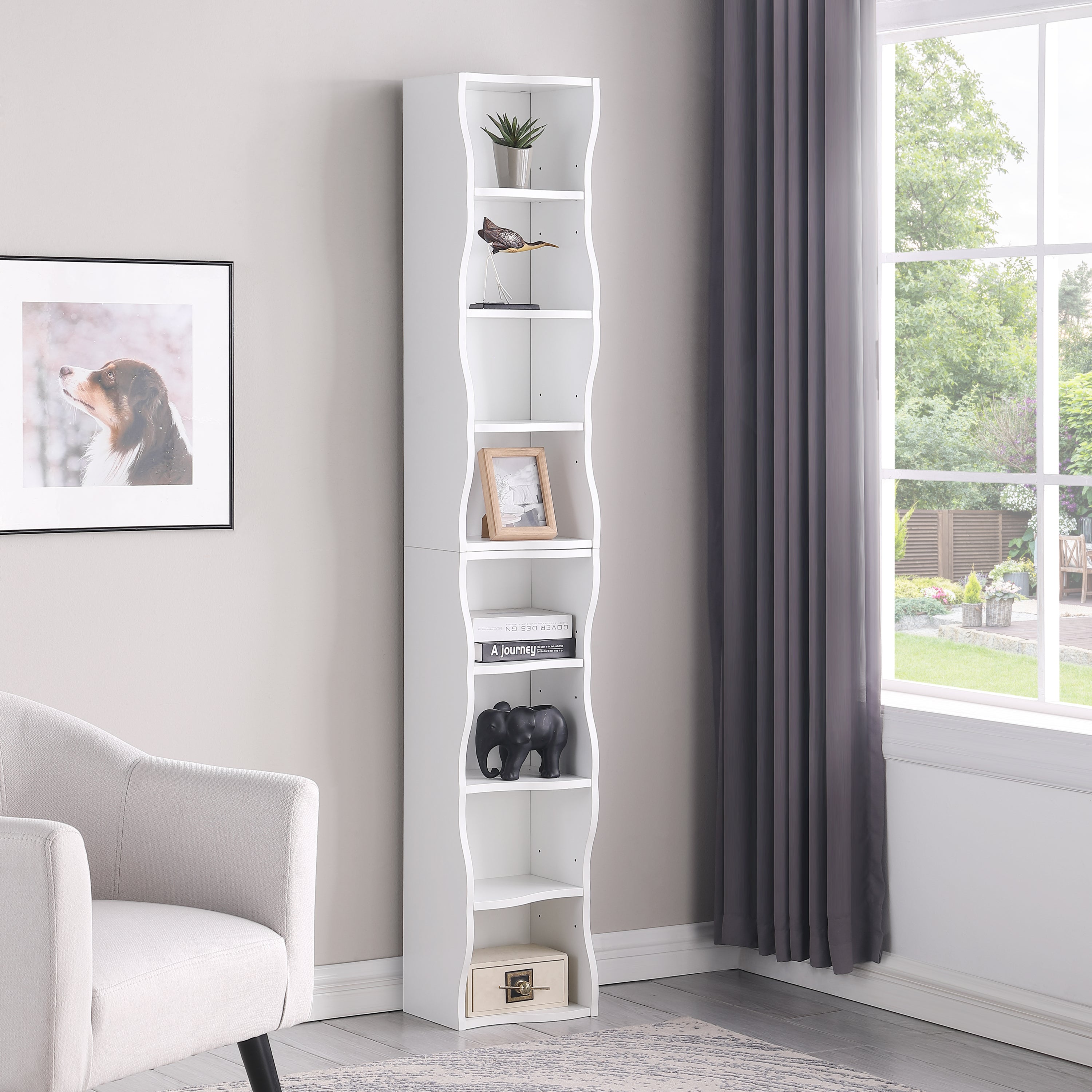 Bookcase, 11.6 in, White