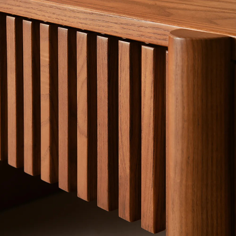 47" Solid Ash Wood Coffee Table with Hidden Storage