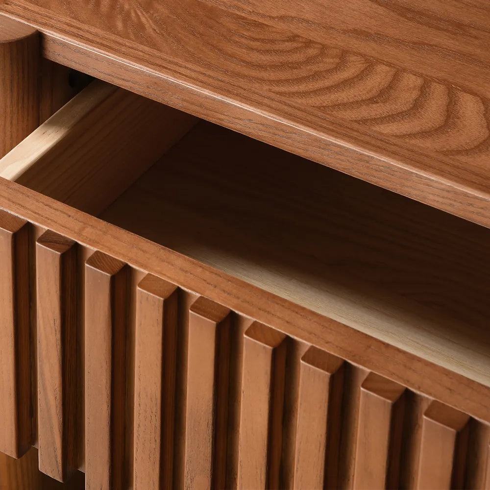 47" Solid Ash Wood Coffee Table with Hidden Storage
