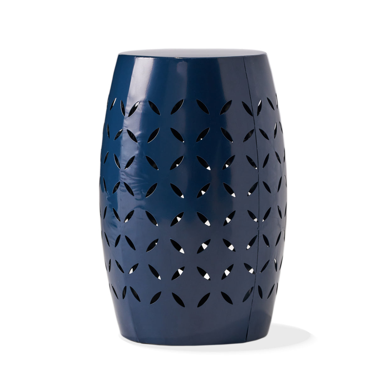 Blue Metal Outdoor Side Table