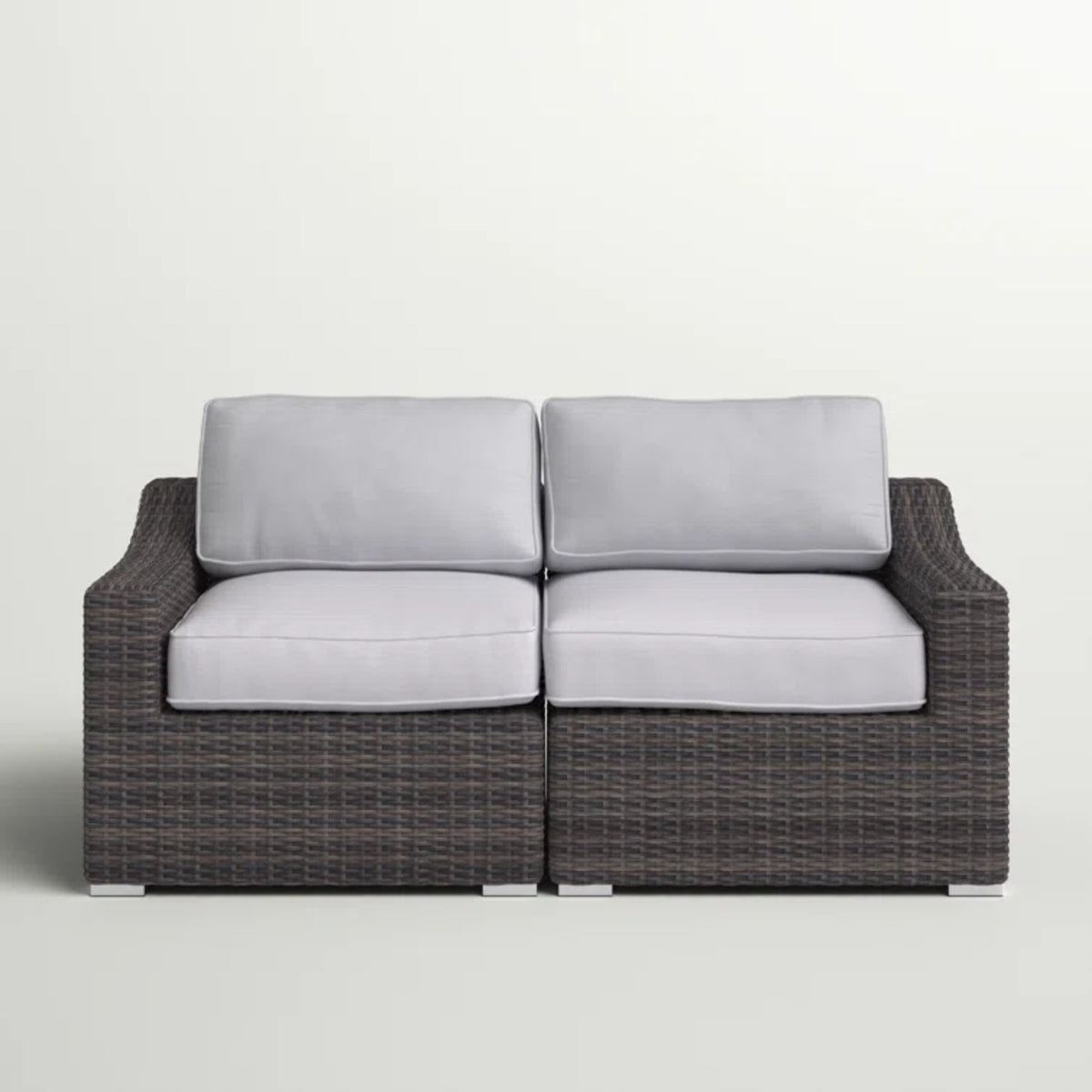 Wicker Outdoor Loveseat with Cushions