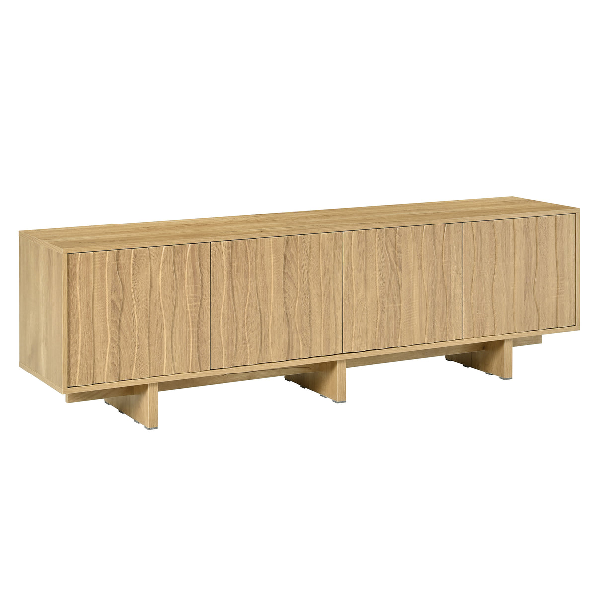 Natural TV Stand for TVs up to 75 in, 69.6 in Wide