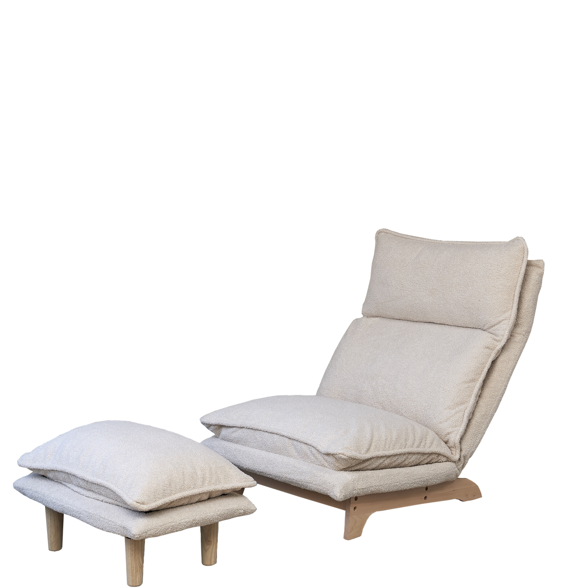 Beige Recliner, 27.6 in Wide