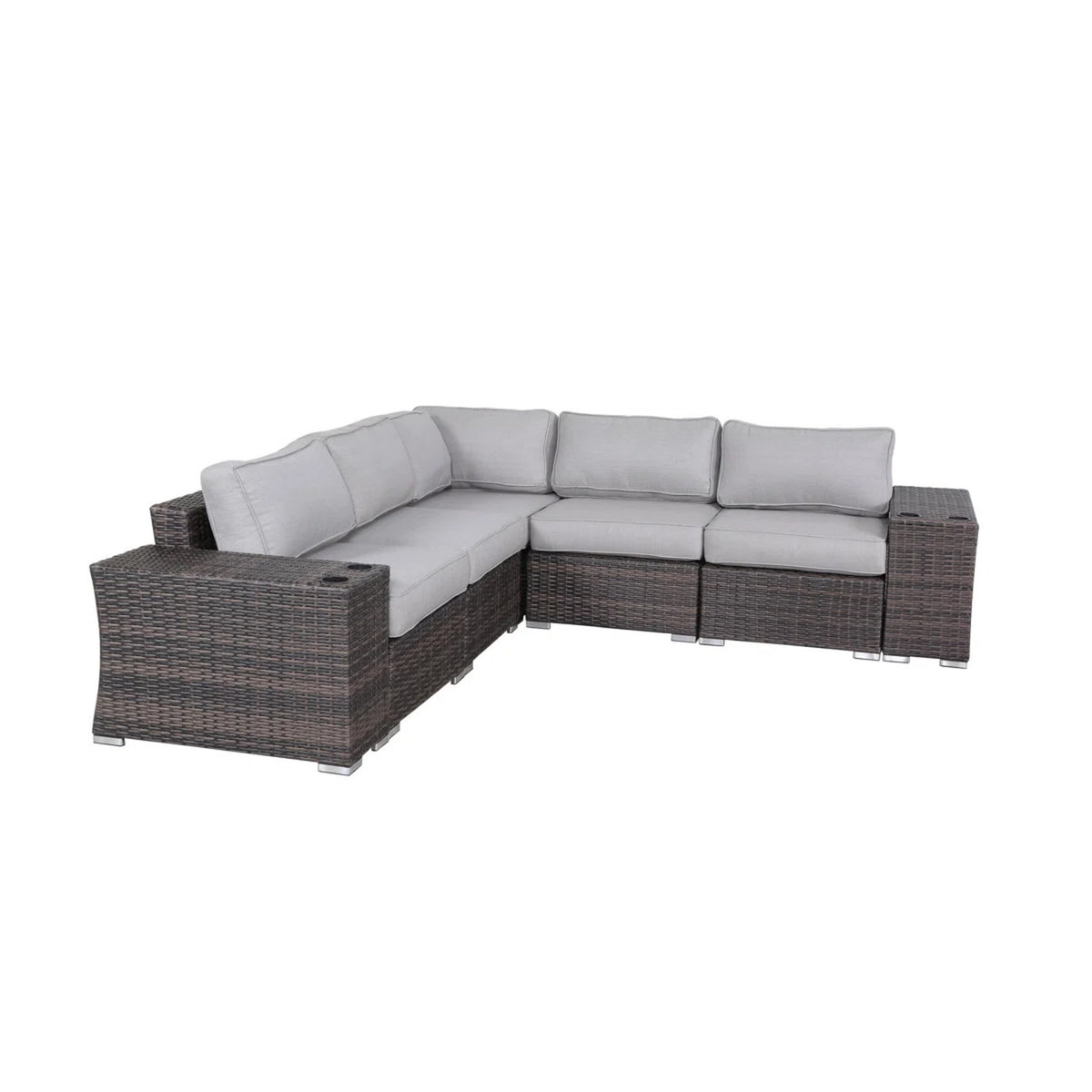 Wicker Outdoor Sectional Set with Cushions