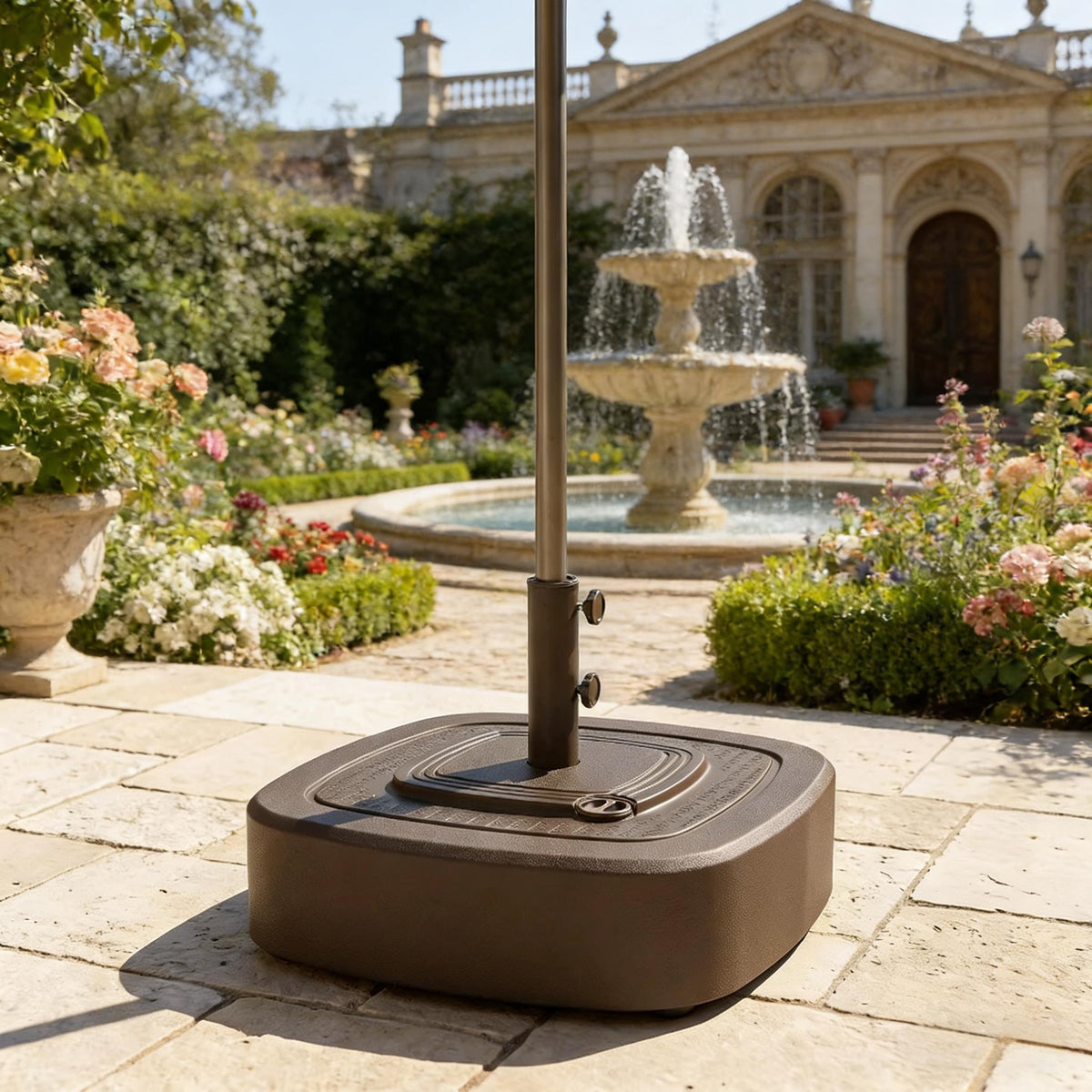 Brown Patio Umbrella Base