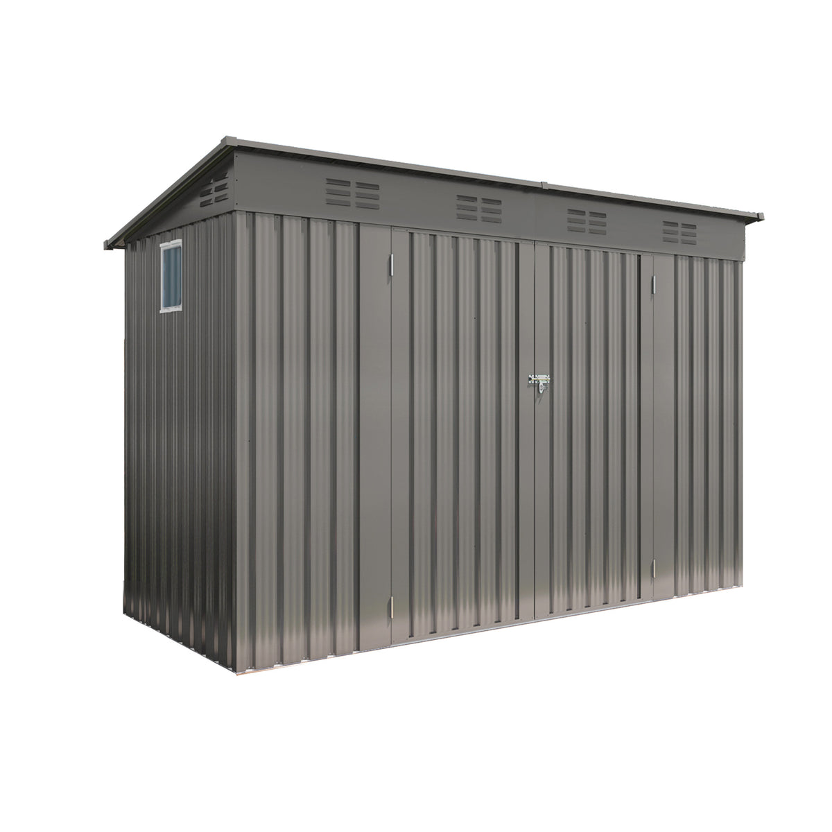 4x9 ft Gray Metal Storage Shed
