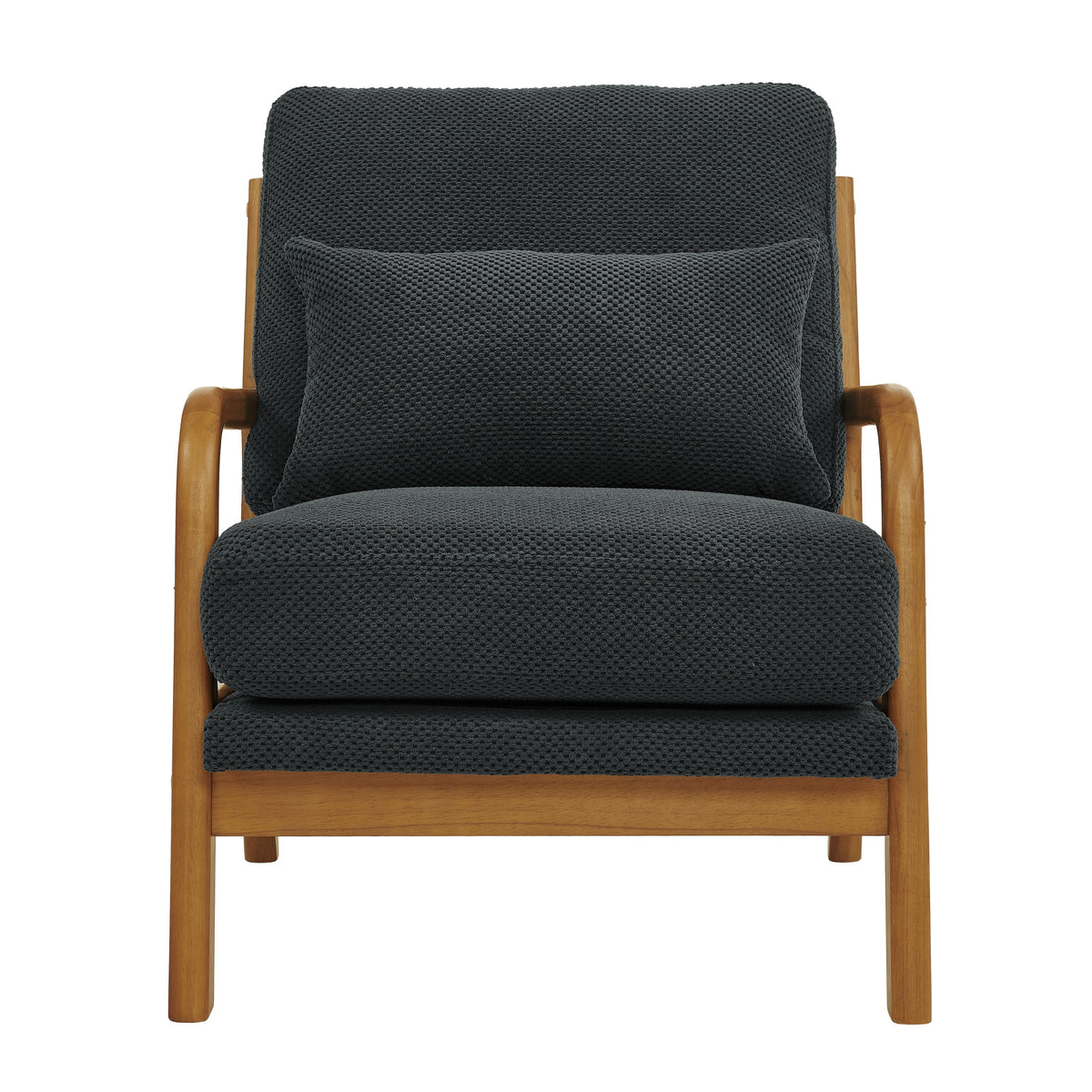 Dark Gray Accent Chair, 32.3 in Deep